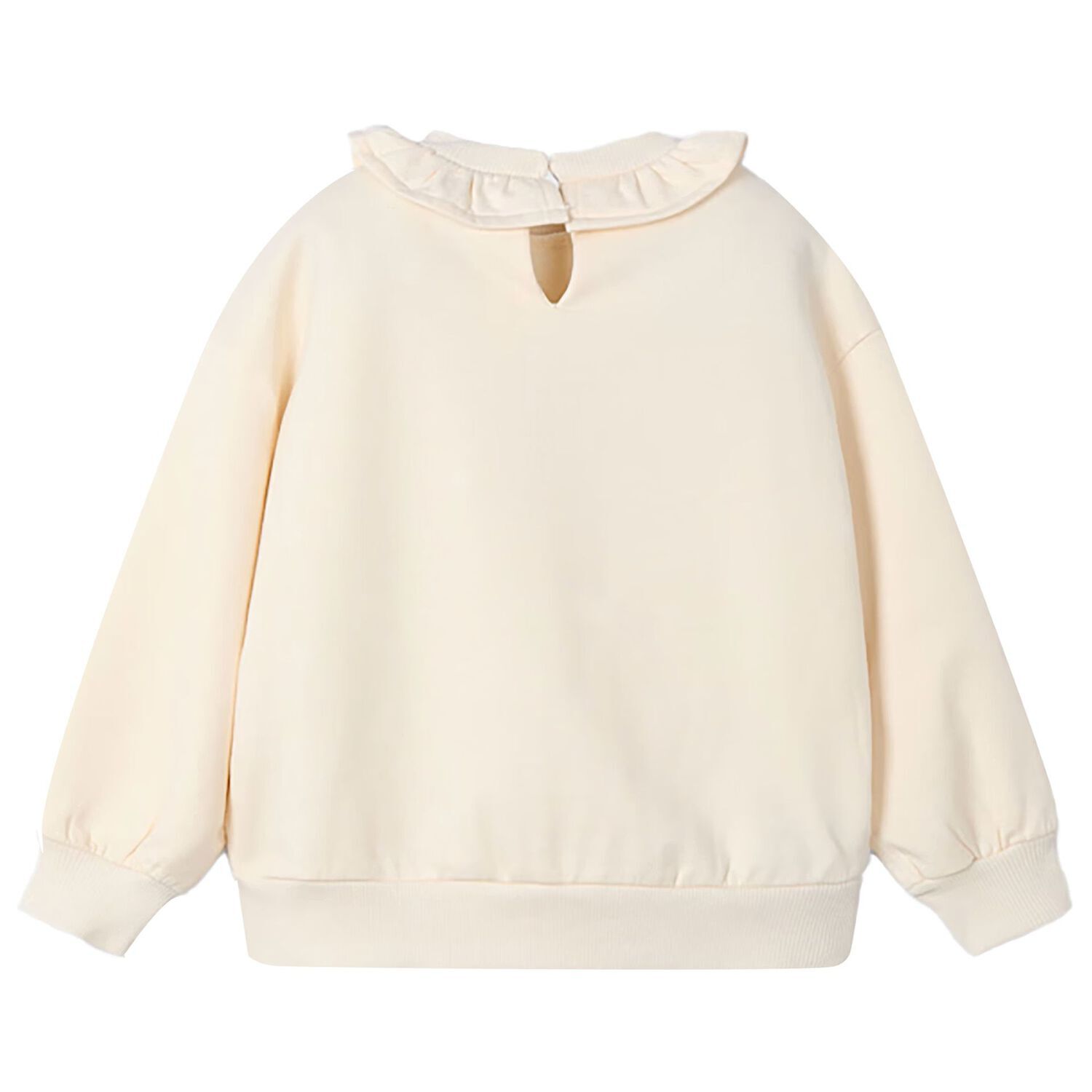 Girls Ivory Teddy Bear Sweatshirt, 1, hi-res image number null