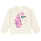 Girls Ivory Sequin Unicorn Sweatshirt, 1, hi-res
