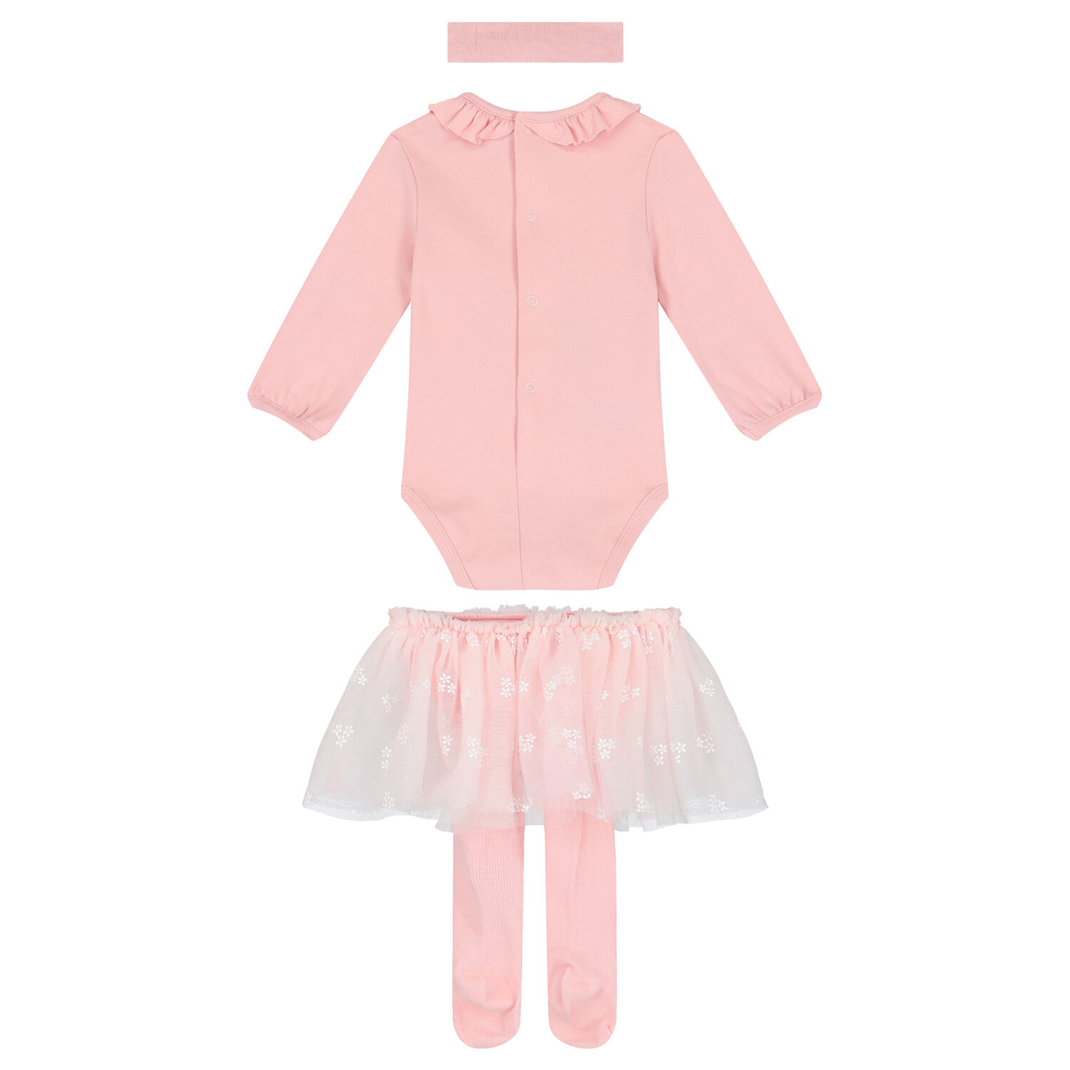 Baby Girls Pink 3 Piece Bodysuit & Tutu Set, 2, hi-res image number null