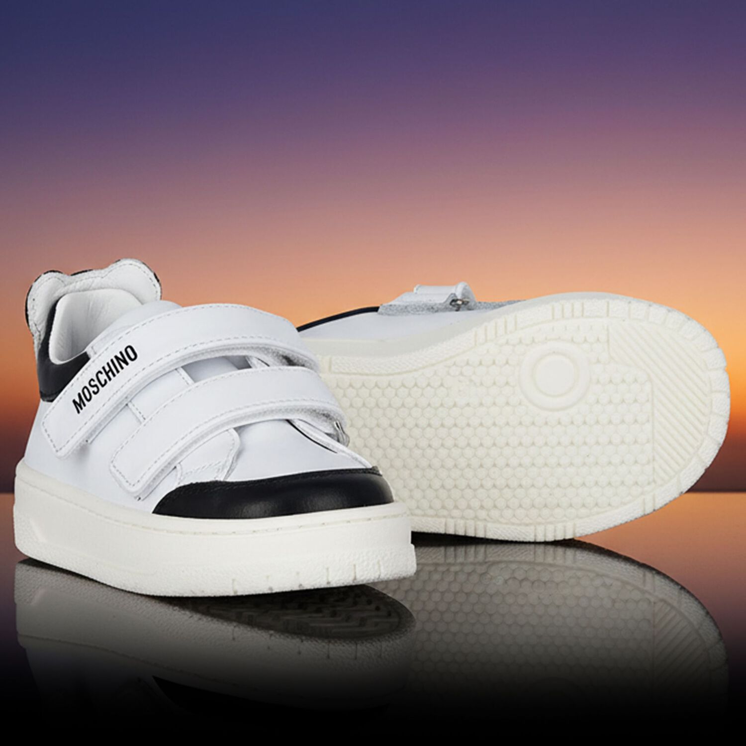 Black & White Teddy Bear Trainers, 1, hi-res