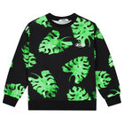 Boys Black & Green Logo Sweatshirt, 1, hi-res