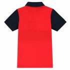 Boys Red & White Logo Polo Shirt, 1, hi-res