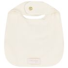 Baby Girls Ivory Logo Bib, 1, hi-res