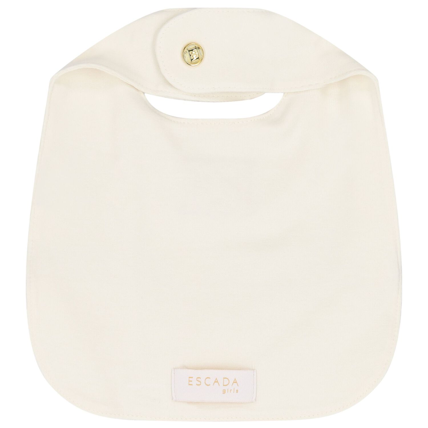 Baby Girls Ivory Logo Bib, 1, hi-res