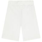 Boys White Logo Shorts, 1, hi-res