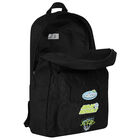 Black Logo Backpack, 1, hi-res