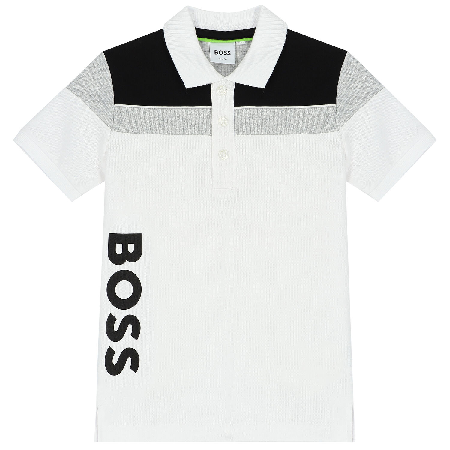 Boys White Logo Polo Shirt, 1, hi-res image number null