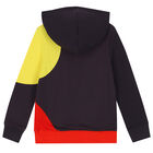 Boys Grey, Red & Yellow Logo Zip Up Top, 1, hi-res