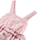 Baby Girls Pink Floral Dungaree & Hat Set (3 Piece), 1, hi-res