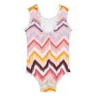 Younger Girls Multi-Coloured Zig Zag Swimsuit, 1, hi-res