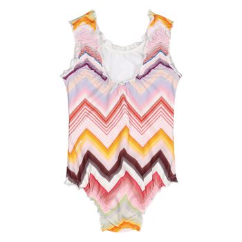 Younger Girls Multi-Coloured Zig Zag Swimsuit