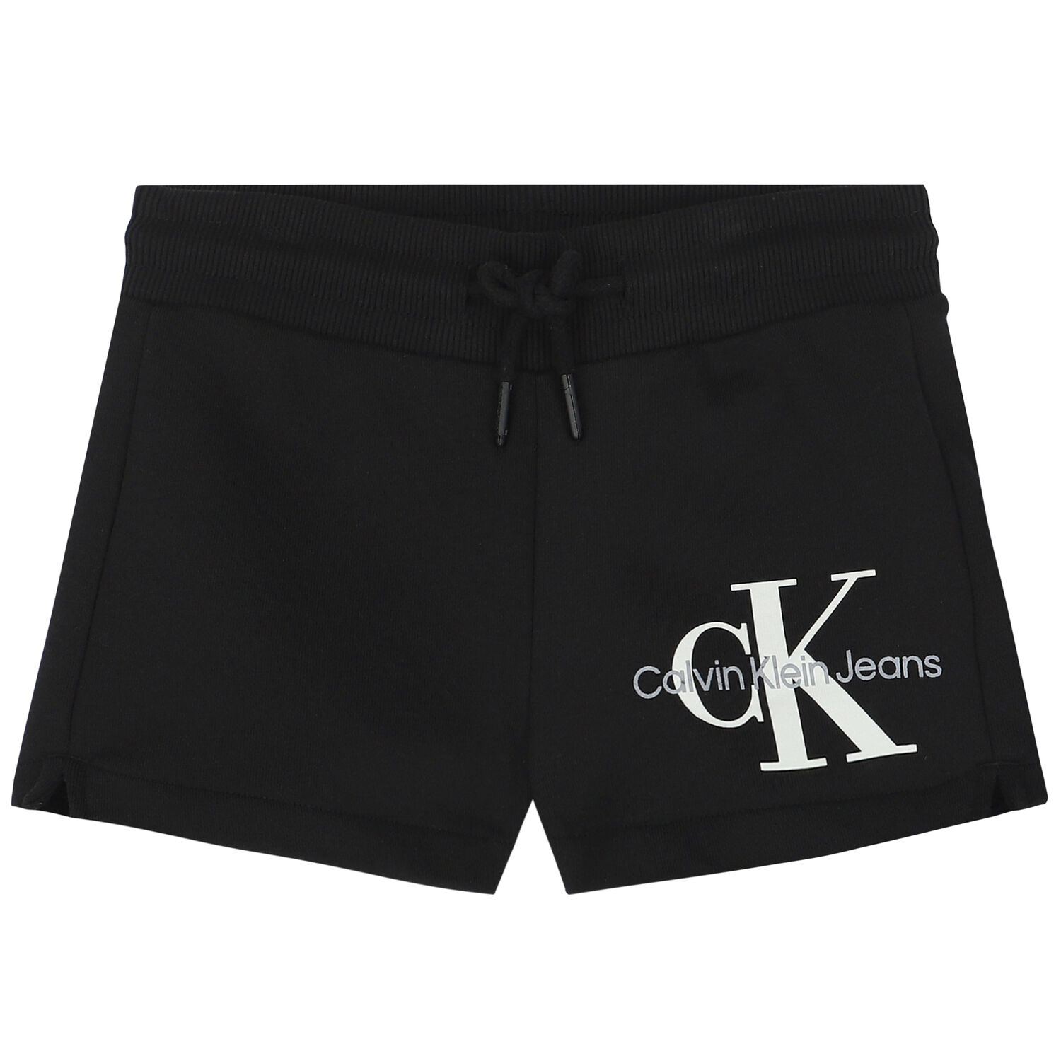 Girls Black Logo Shorts, 1, hi-res