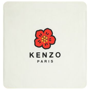 Ivory & Beige Boke Flower Baby Blanket