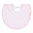 Baby Girls White & Pink Heart Bib, 1, hi-res