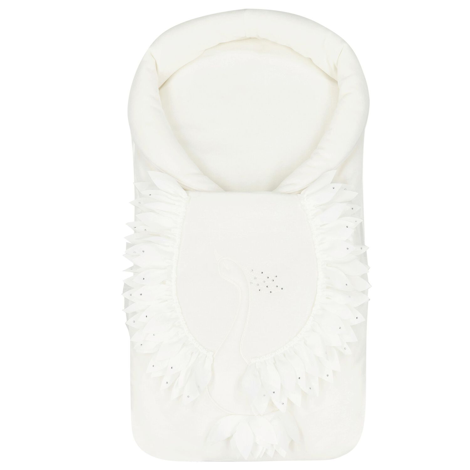 Baby Girls Ivory Swan Nest, 1, hi-res
