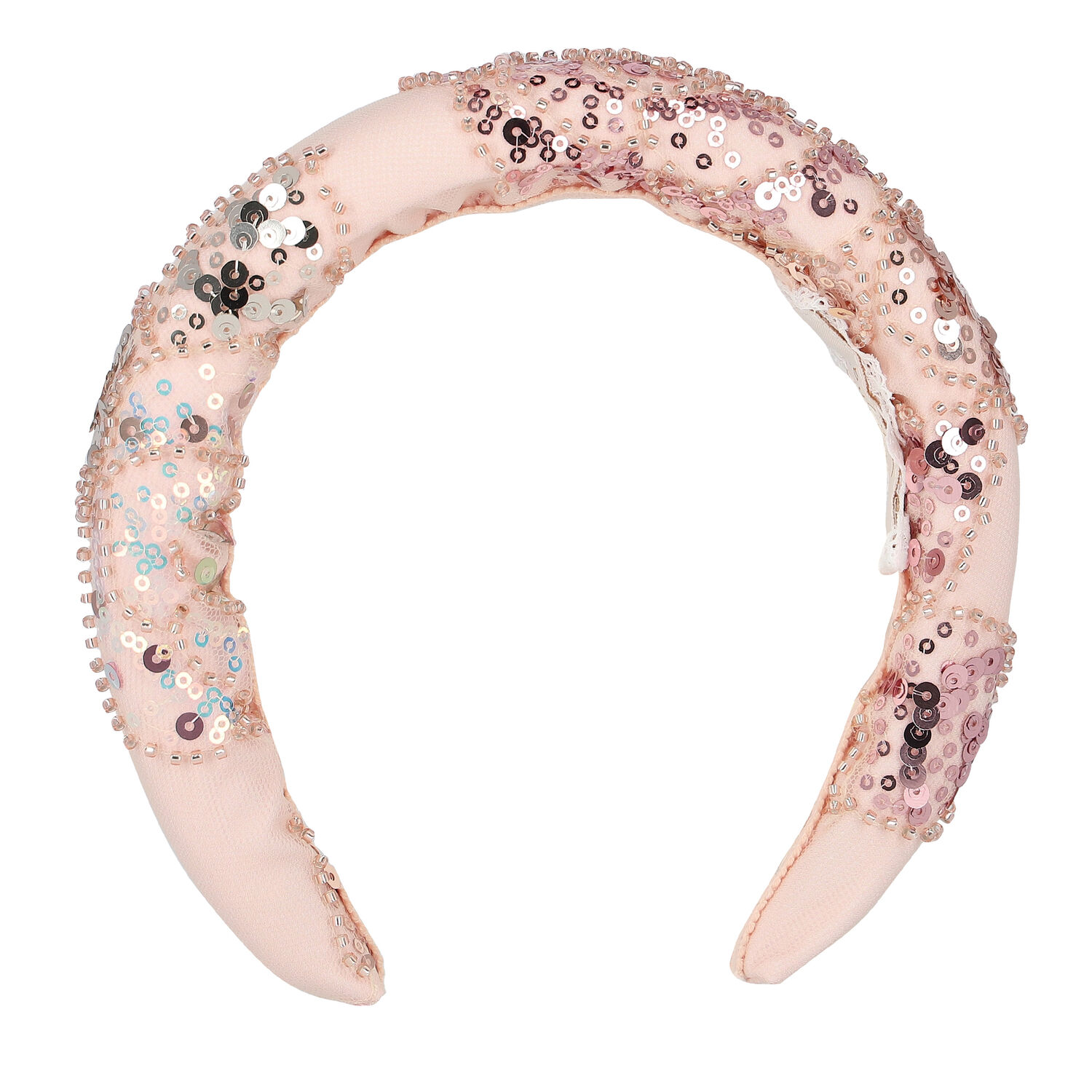 Girls Pink Sequin Headband, 1, hi-res