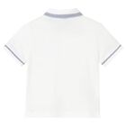 Younger Boys White Boat Polo Shirt, 1, hi-res