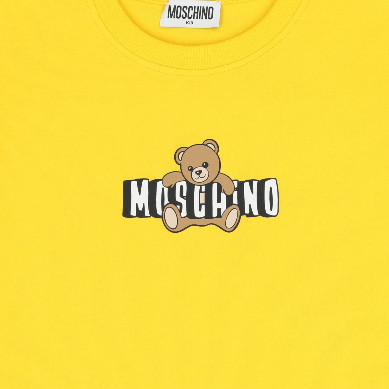 Girls Yellow Teddy Bear Logo T-Shirt, 4, hi-res