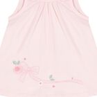 Baby Girls Pink Embroidered Dress, 2, hi-res