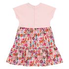 Younger Girls Pink Ribbon Dress, 1, hi-res