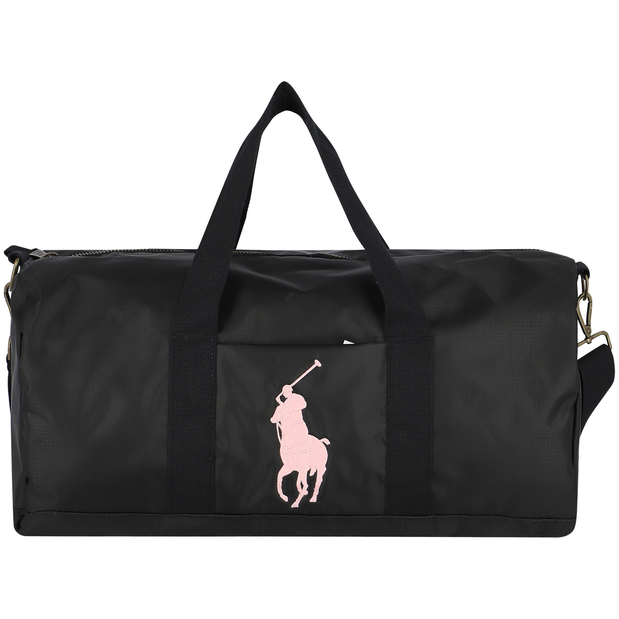 Ralph Lauren Girls Black Pink Logo Duffle Bag Junior Couture UK