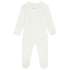 Baby Boys White & Blue Babygrows ( 4 Pack ), 1, hi-res