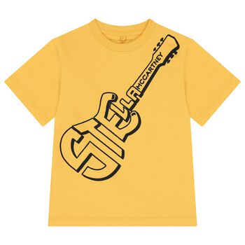 Boys Yellow Guitar Logo T-Shirt             