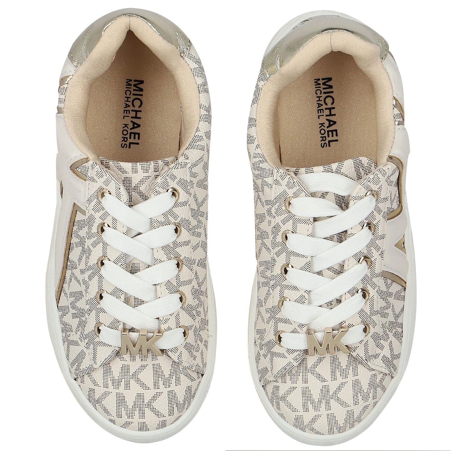 Girls Ivory Logo Trainers, 1, hi-res