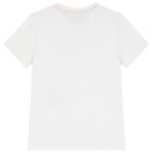 Boys White Logo T-Shirt, 2, hi-res