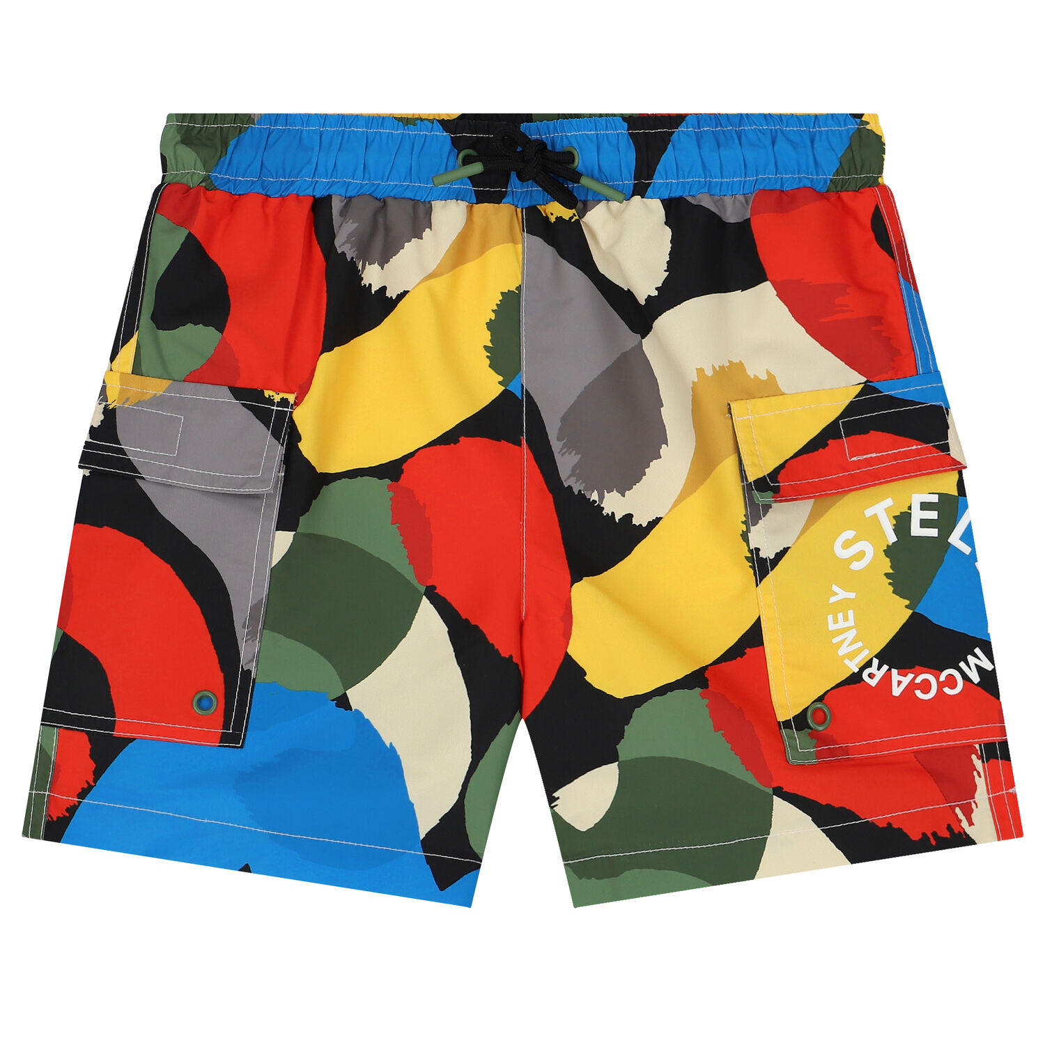 Boys Multi-Coloured Logo Swim Shorts, 1, hi-res