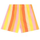 Girls Yellow, Orange, & Pink Shorts Set, 1, hi-res