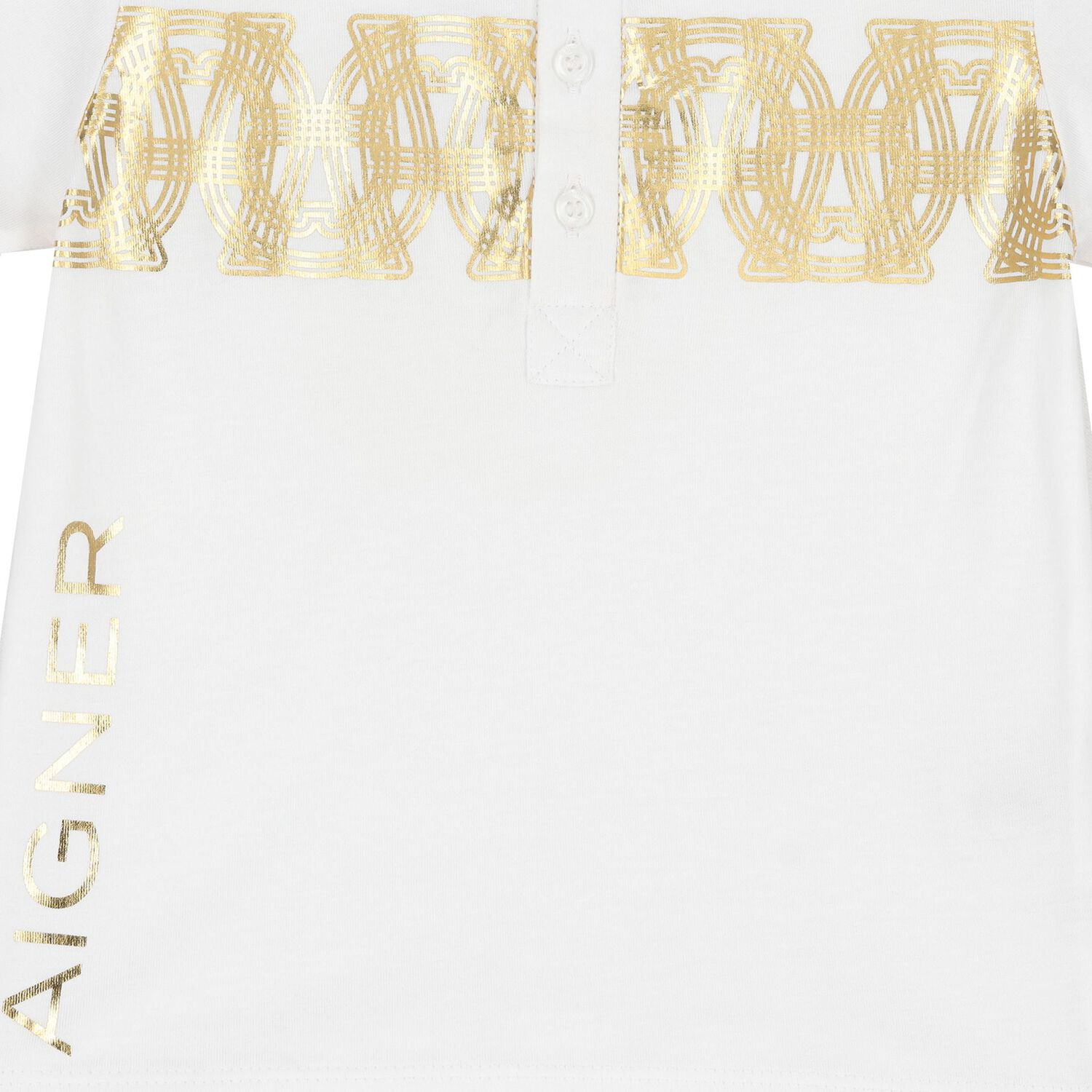 Younger Boys White Logo Polo Shirt, 1, hi-res