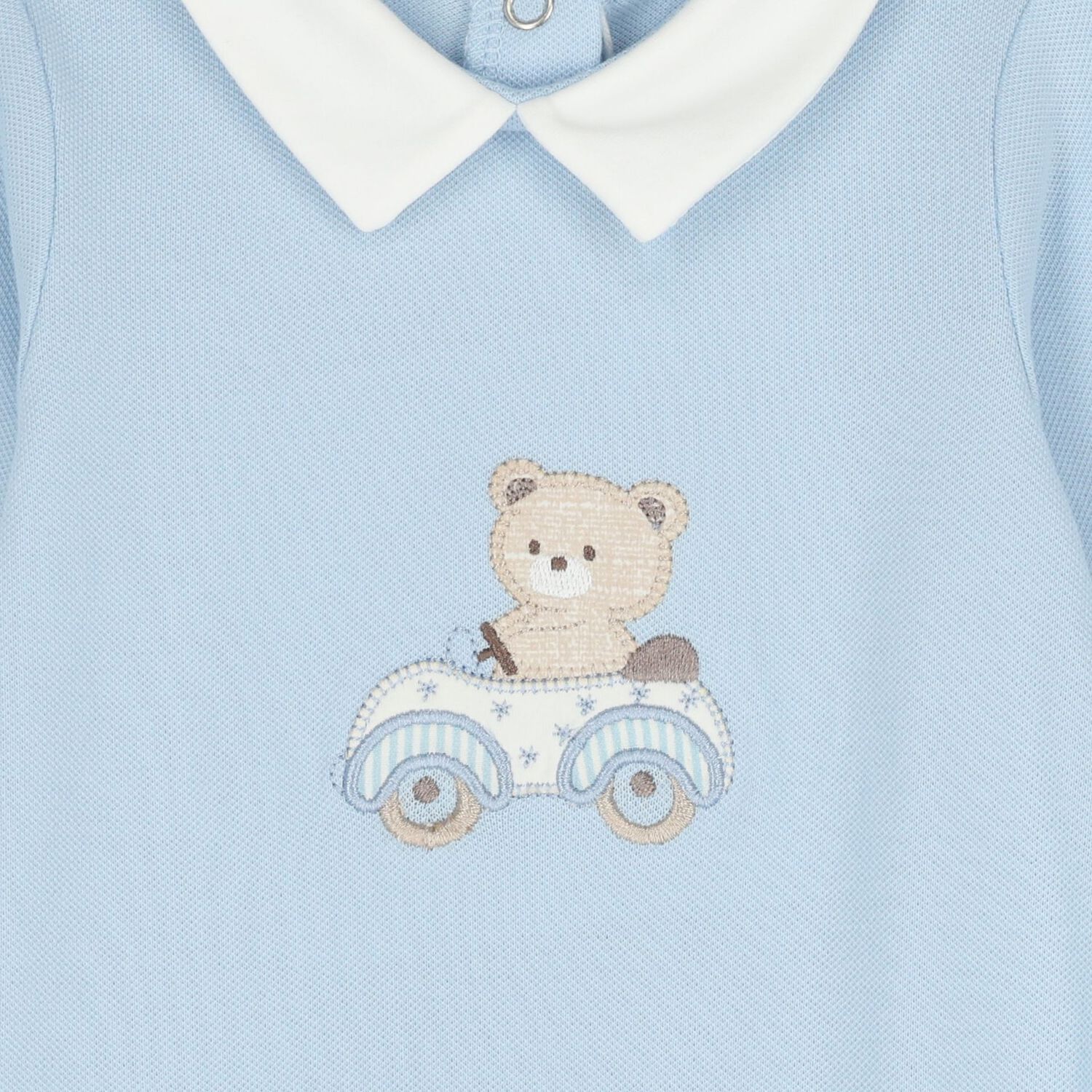 Baby Boys Ivory & Blue Babygrows ( 2-Pack ), 2, hi-res