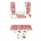 Girls White & Red Cherry Bikini, 1, hi-res