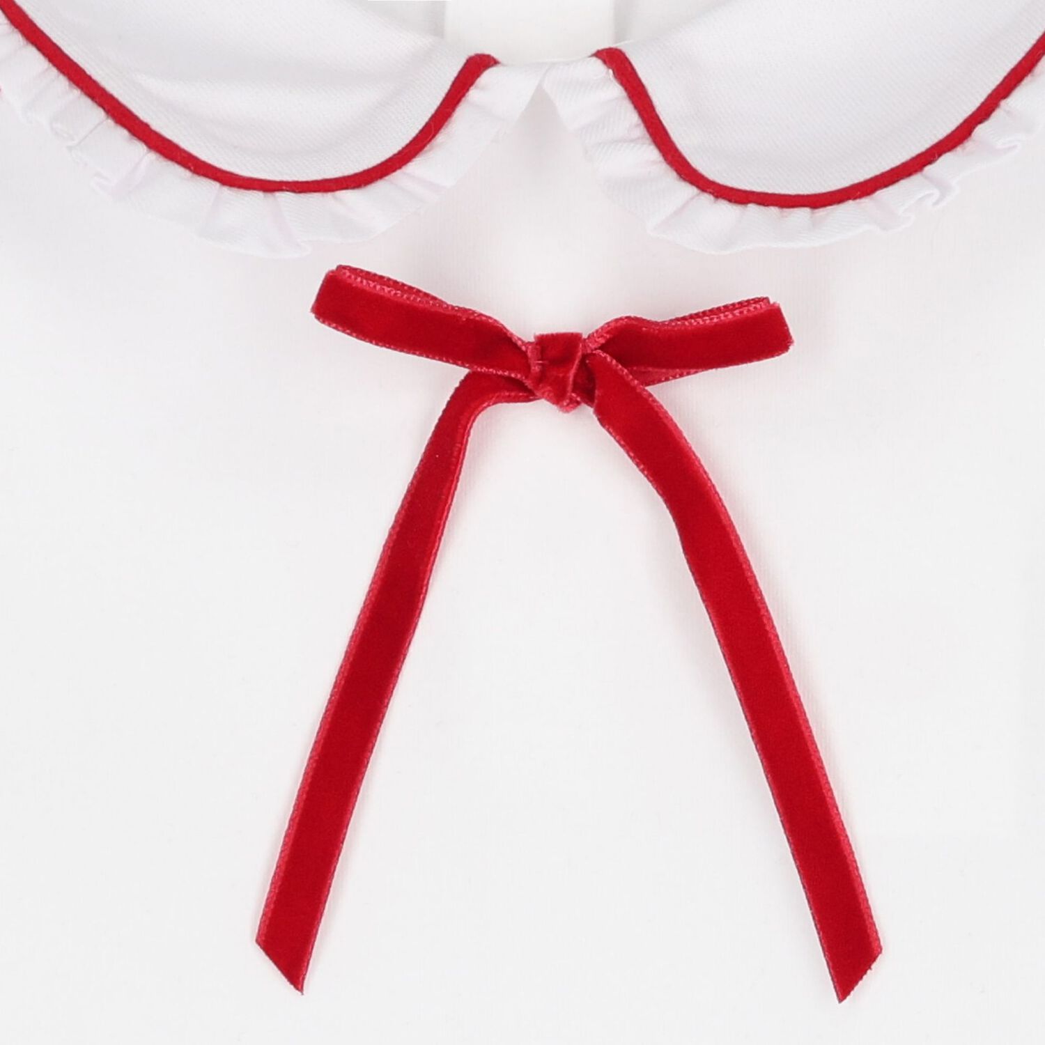 Girls White Bow Long Sleeve Top, 2, hi-res