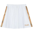 Girls White Geo Map Skirt, 1, hi-res