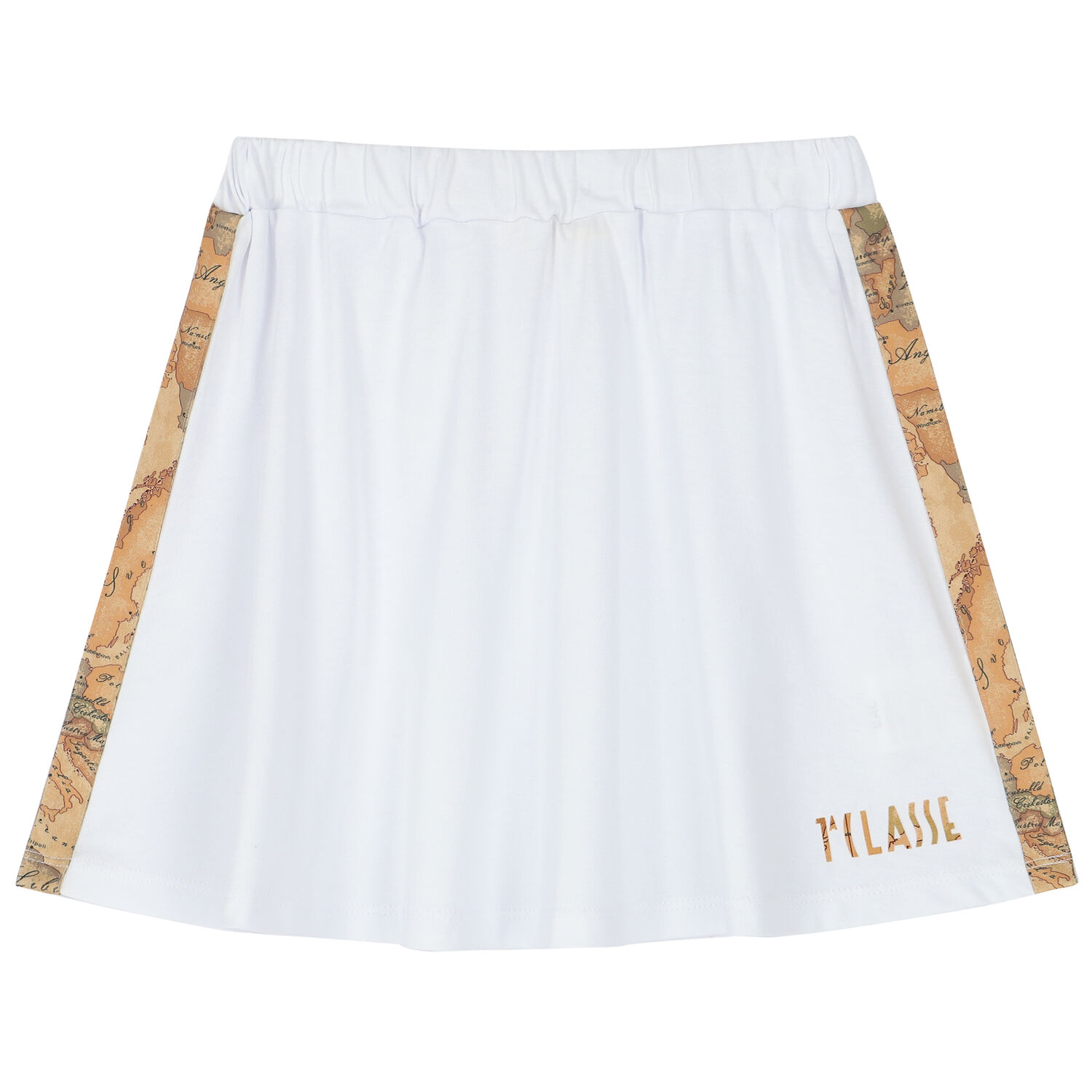 Girls White Geo Map Skirt, 1, hi-res