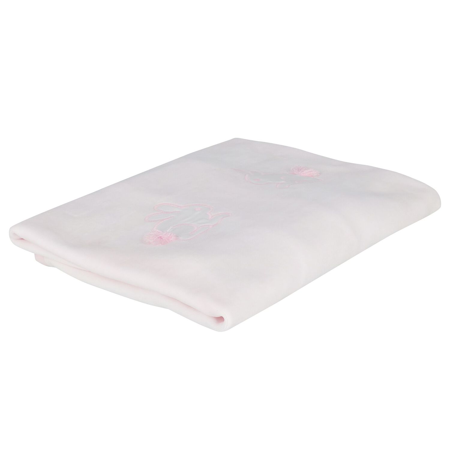 Baby Gilrs Ivory & Pink Rabbit Blanket, 2, hi-res