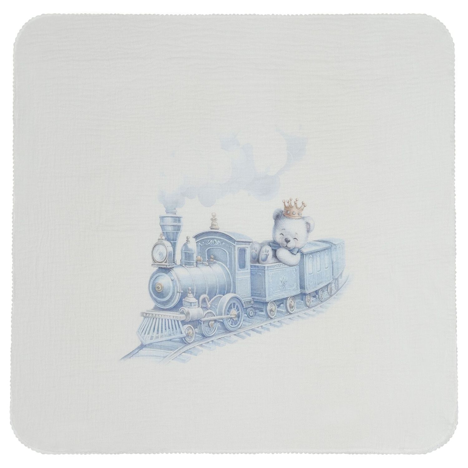 Baby Boys Blue Teddy Bear Muslin Swaddles ( 2-Pack ), 1, hi-res