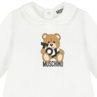 White Teddy Bear Logo Babygrow Gift Set, 1, hi-res