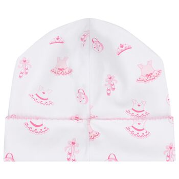 Baby Girls White & Pink Ready To Dance Hat