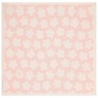 Baby Girls Pink Flower Knitted Blanket, 1, hi-res