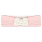 Baby Girls Pink & Ivory Logo Headband, 1, hi-res