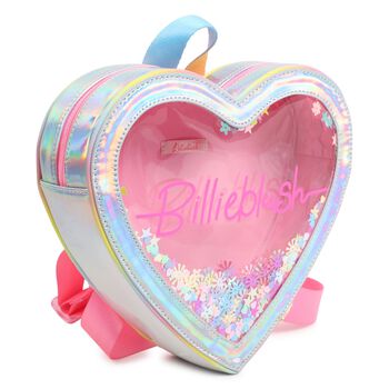 Girls Iridescent Heart Backpack