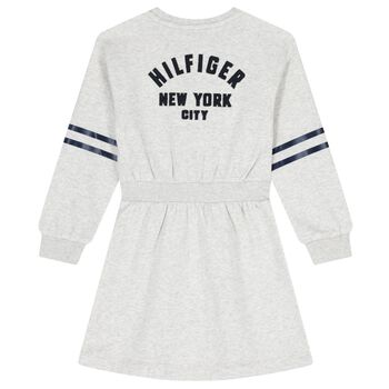 Girls Grey Logo Dress