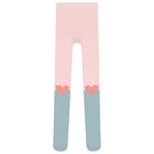 Girls Pink & Blue Heart Tights, 1, hi-res