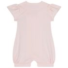 Baby Girls Pink Floral Romper, 1, hi-res