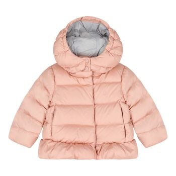 Baby Girls Pink Logo Puffer Jacket