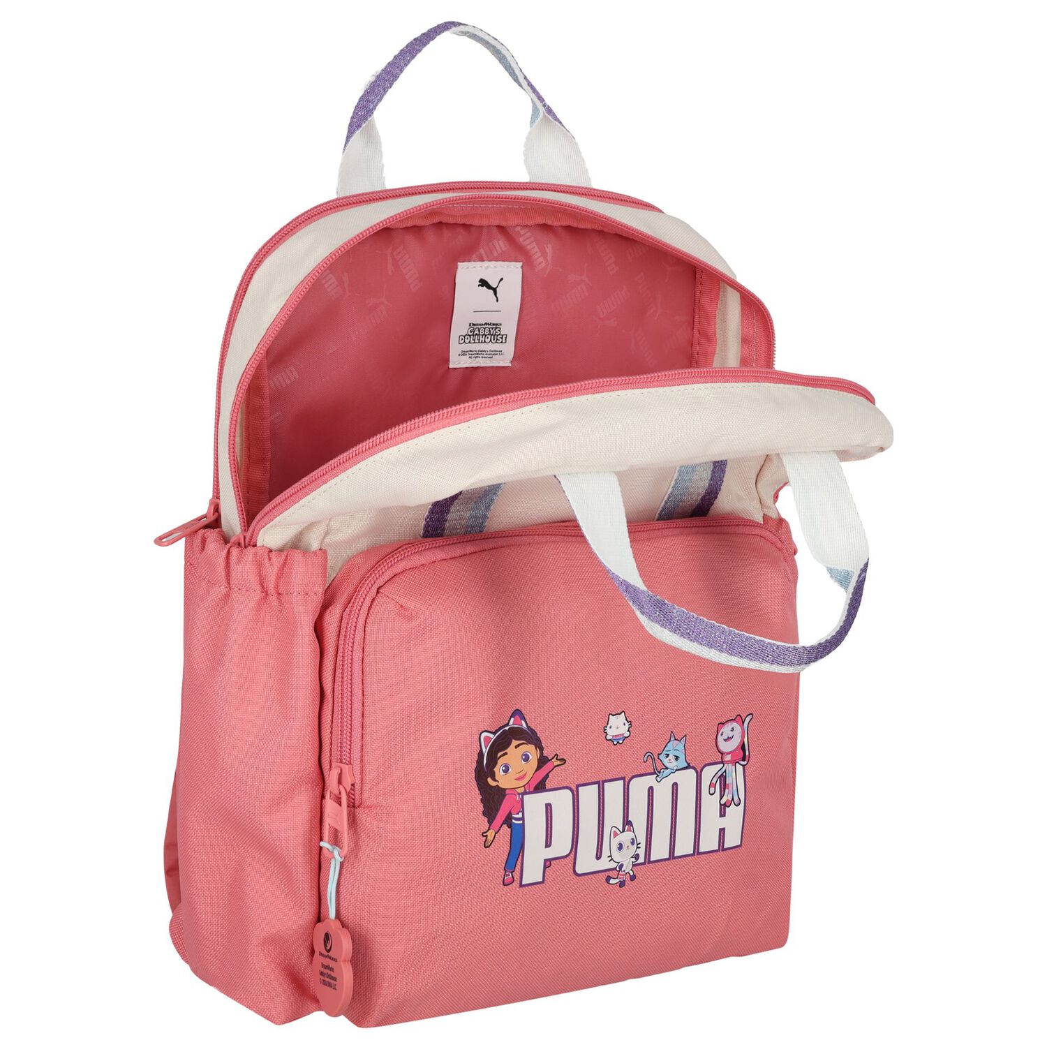 Girls Ivory & Pink Dollhouse Backpack, 1, hi-res