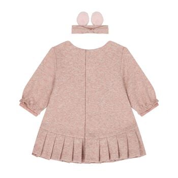 Baby Girls Pink Bunny Dress Set